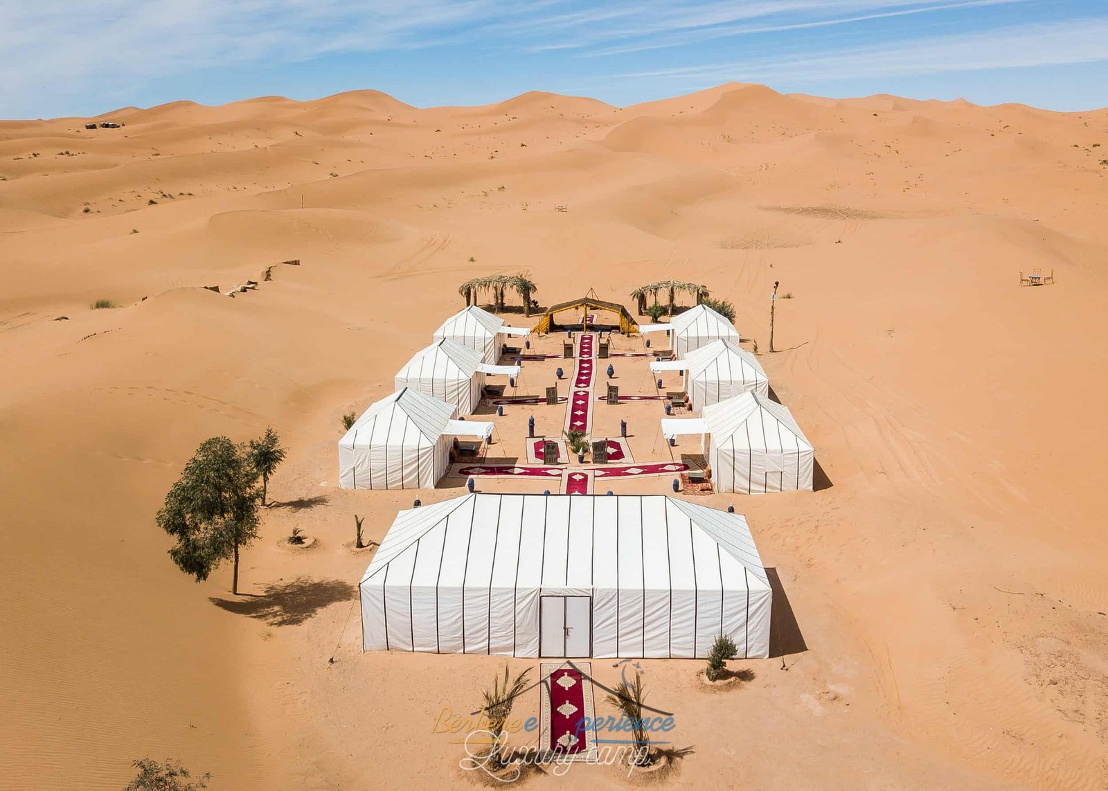 Marrakech desert tour 4 days: aerial view of the Merzouga desert