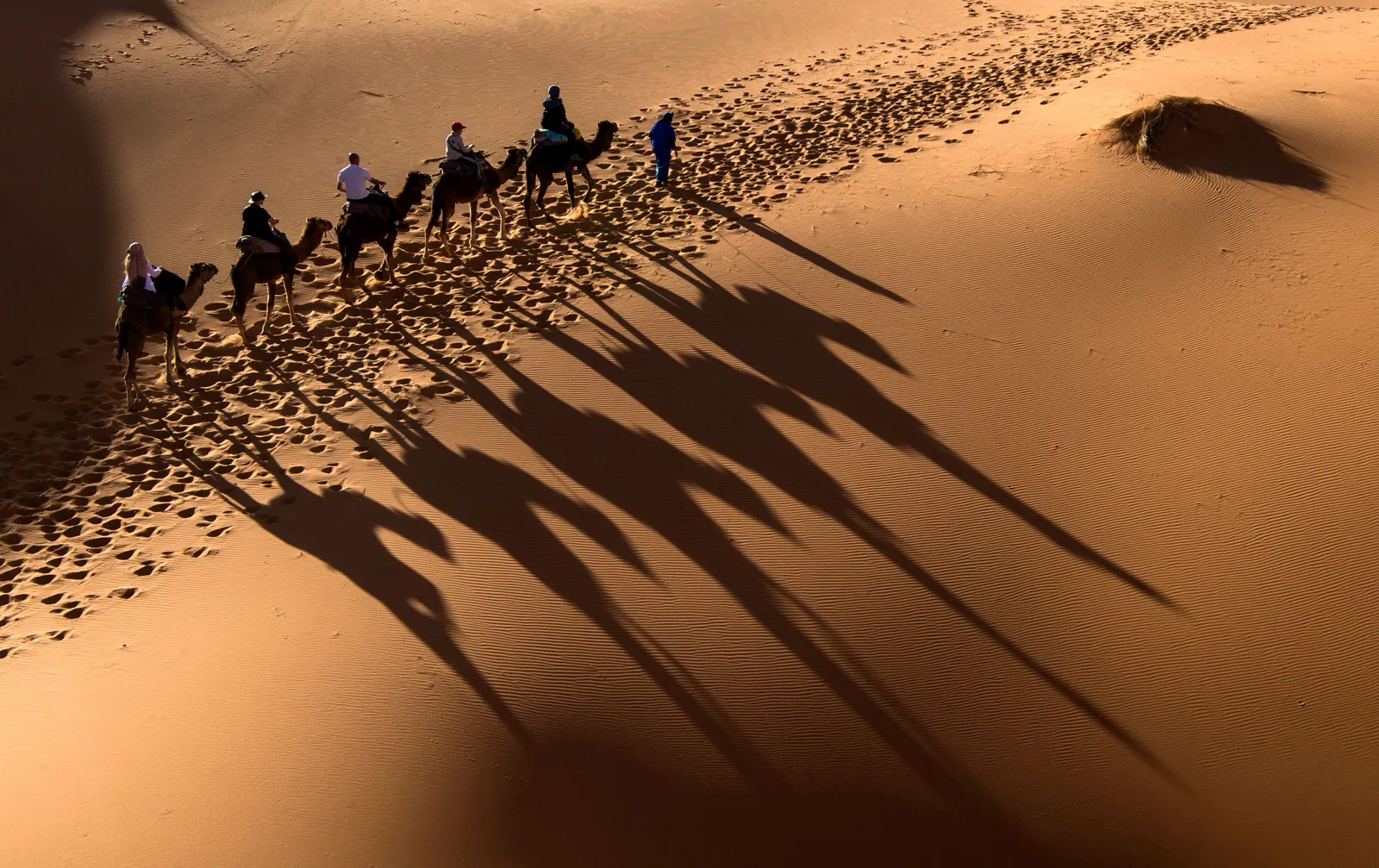 Sahara desert dunes in Morocco, best visited from October to April