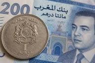 Moroccan dirham banknotes and coins